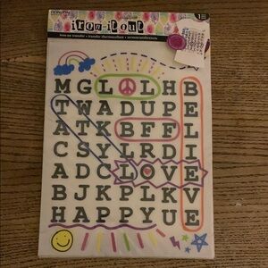 Iron-On Transfer Alphabet and Symbols